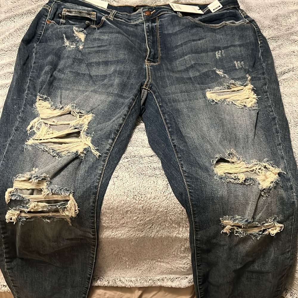 New Judy blue jeans size 22 w boyfriend fit new with tags